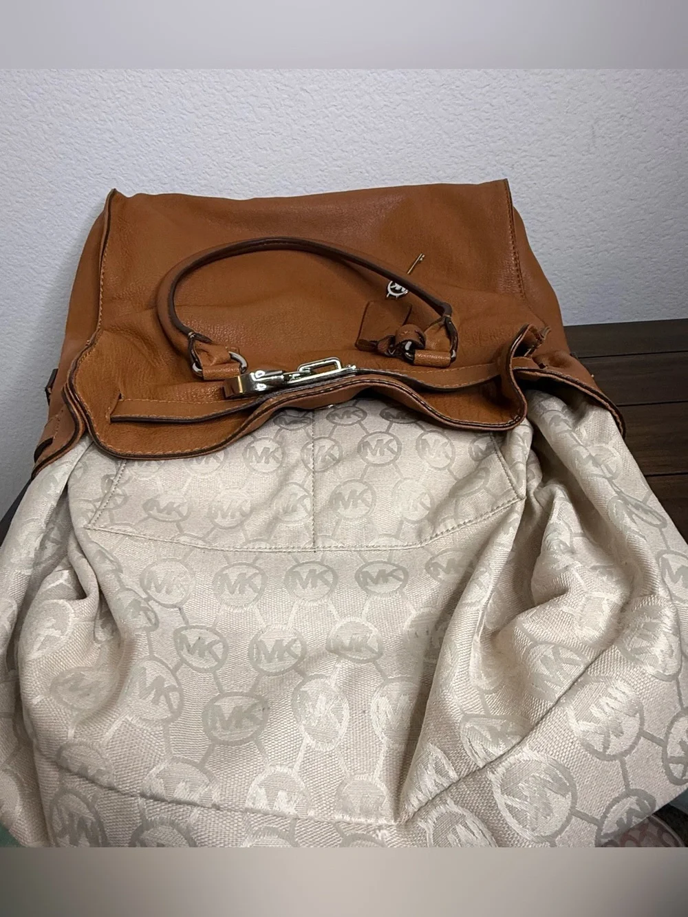 Michael Kors structured leather